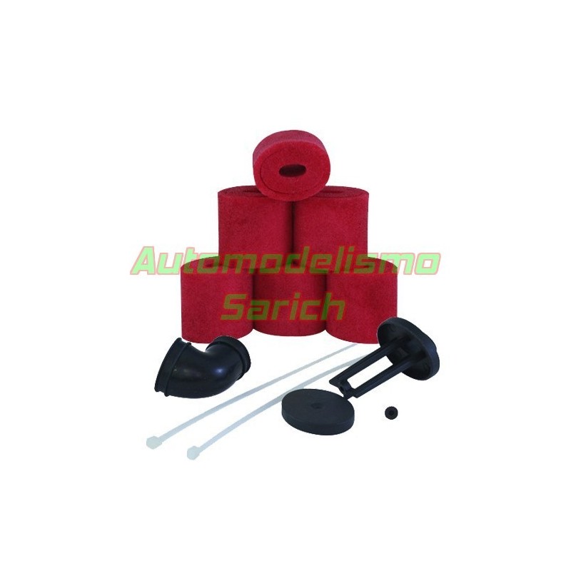 Espumas filtro de aire aceitadas + Soporte UR (6u)