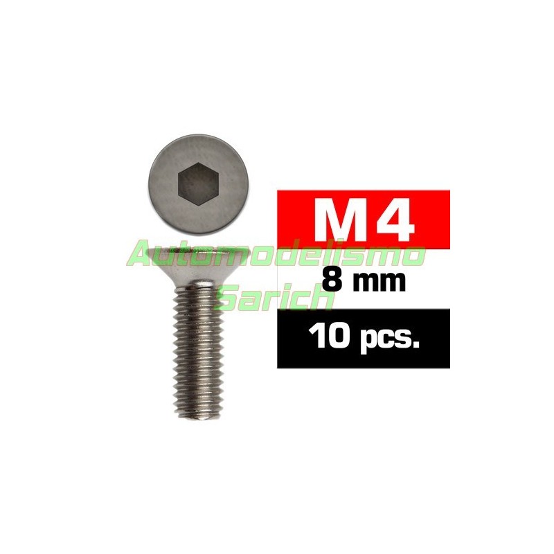 Tornillos avellanados 4x8mm (10u)
