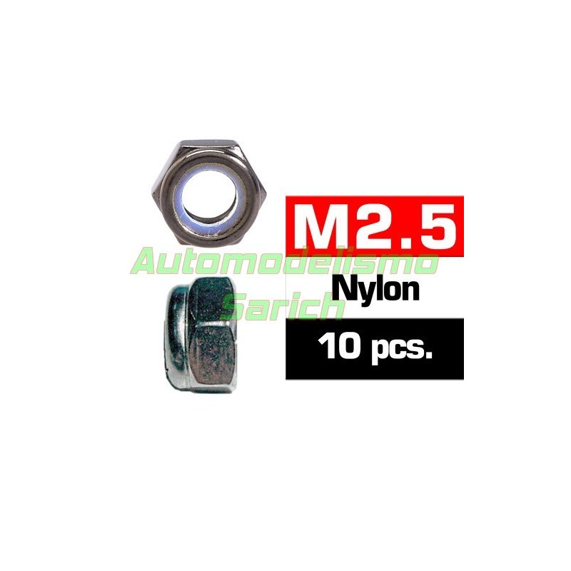 Tuercas autoblocantes M2'5 (10u)