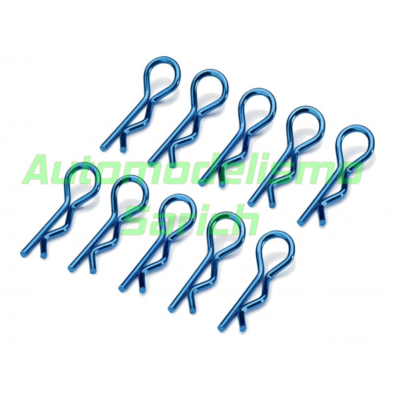 Clips de carrocería azules (10unid.) Absima