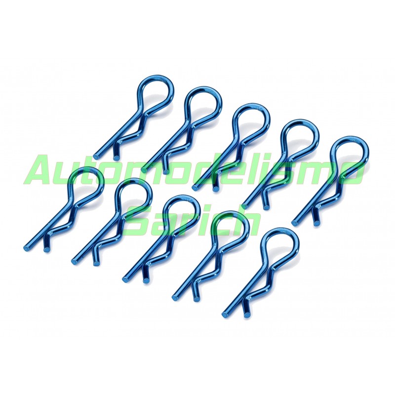 Clips de carrocería azules (10unid.) Absima 1/10