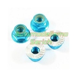 Tuercas estriadas M4 azules Fastrax