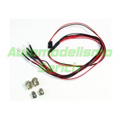 Luces LED blancas y rojas + Soportes Absima