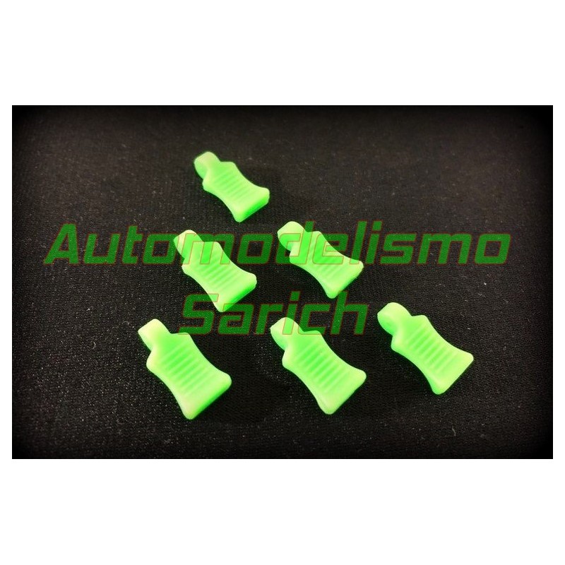 Tiradores de clips verde neon (6unid.) Absima