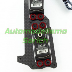 Arandela de alum. para servos ROJO UR (8u)