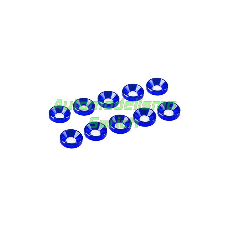 Arandela de alum. cónica M3 AZUL UR (10u)