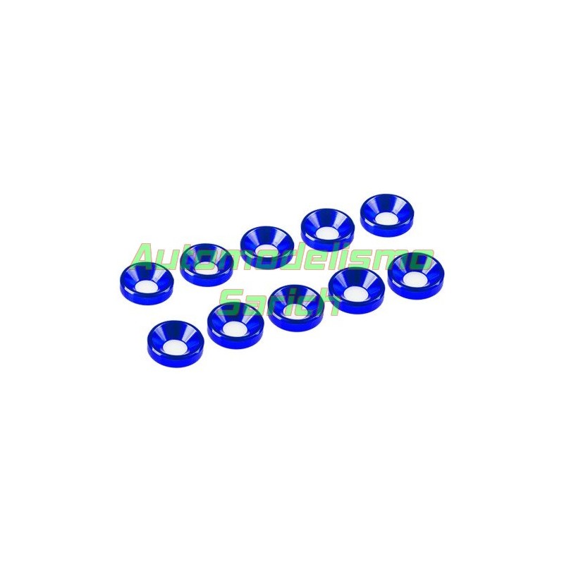 Arandela de alum. cónica M4 AZUL UR (10u)