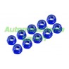 Tuerca autoblocante alum. M4 AZUL UR (10u)