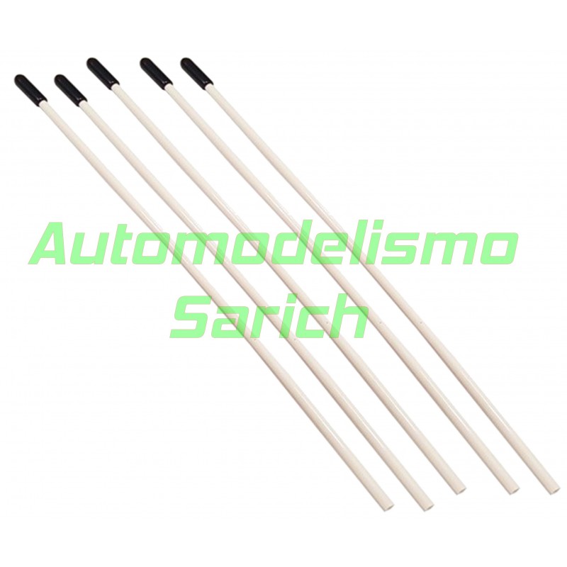 Antenas de radio + Tapones (5unid.) blancas UR