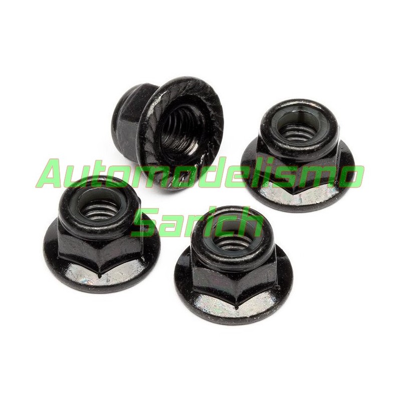 Tuercas estriadas M5 negras HPI Racing