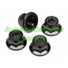 Tuercas estriadas M5 negras HPI Racing